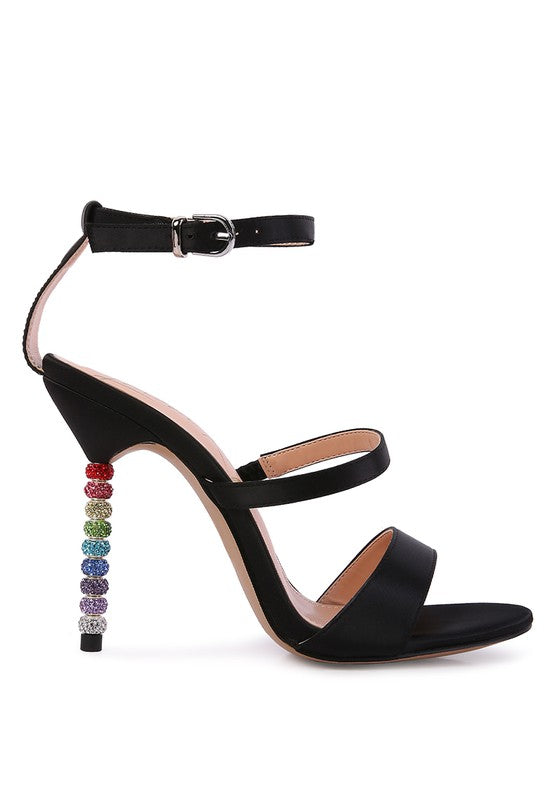Rhinestone Bead Heels