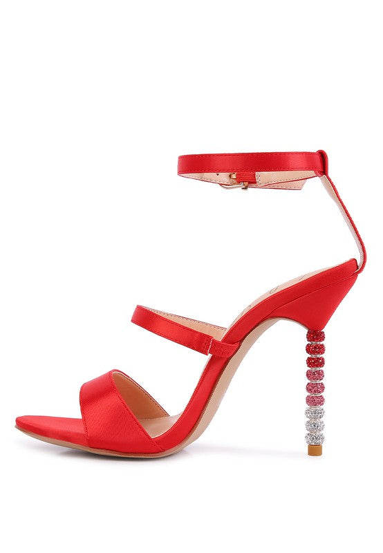 Rhinestone Bead Heels