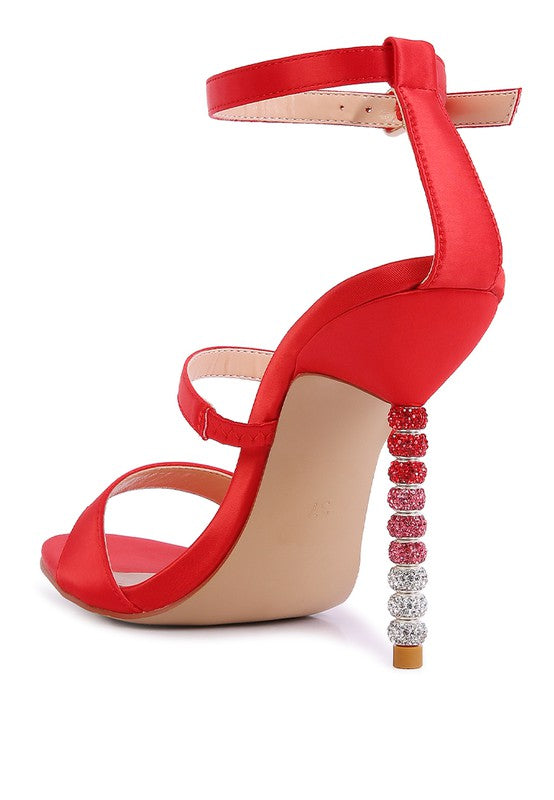 Rhinestone Bead Heels