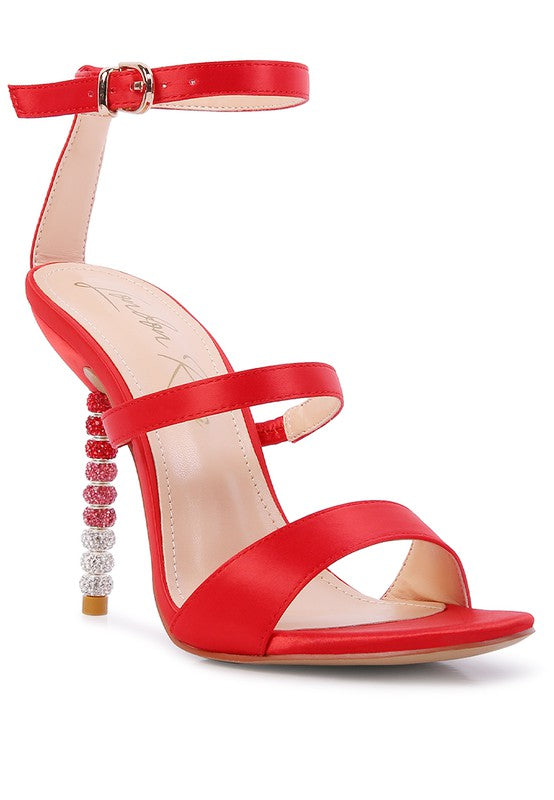 Rhinestone Bead Heels