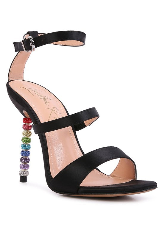 Rhinestone Bead Heels
