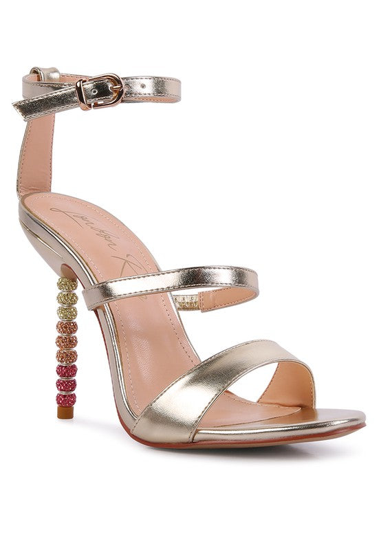Rhinestone Bead Heels