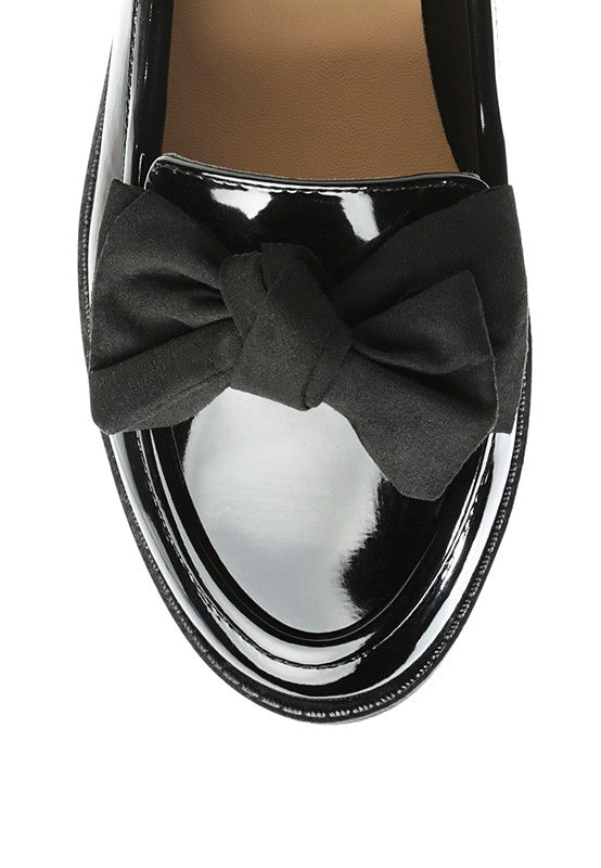 Bow-Tie Patent Loafers