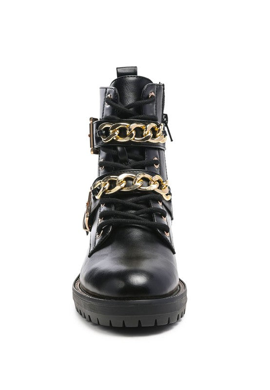Metal Chain Boots