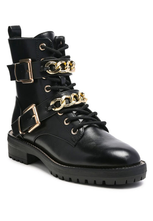 Metal Chain Boots
