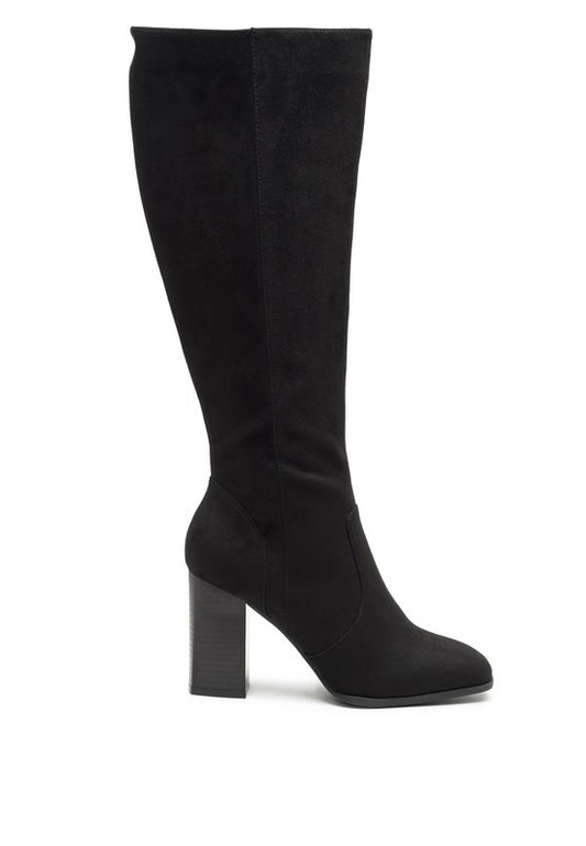 Block Knee High Boots