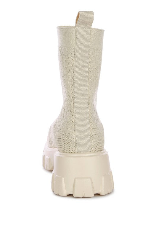 Stretch Knitted Ankle Boots