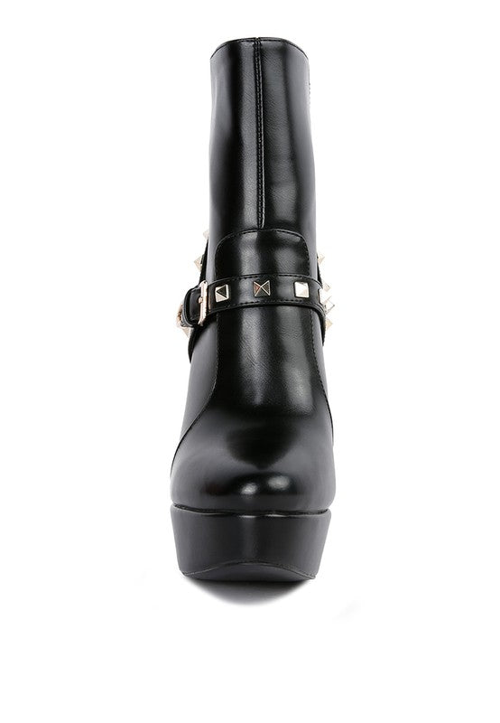 Metal Stud Ankle Boots