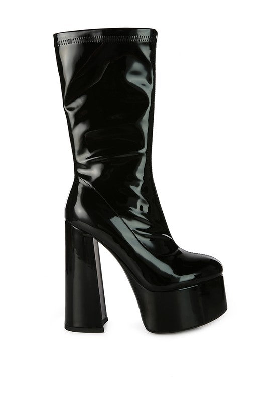 Glossy Patent Calf Boots