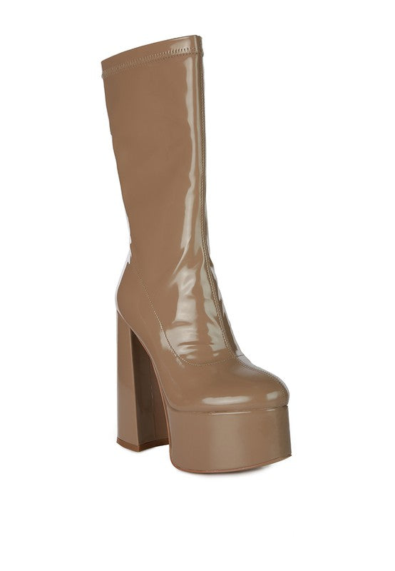 Glossy Patent Calf Boots