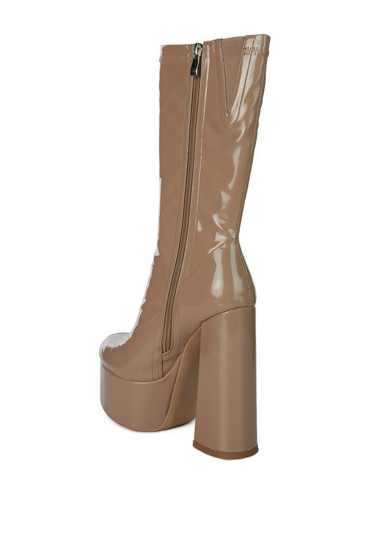 Glossy Patent Calf Boots