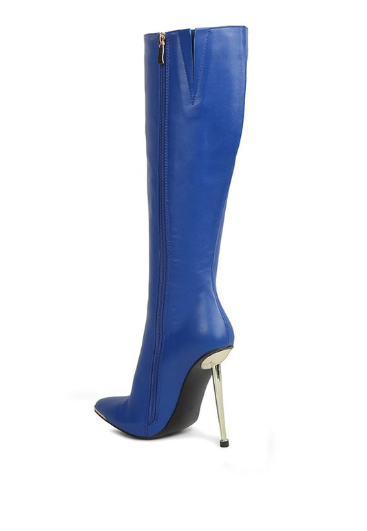 Stiletto Heel Calf Boots