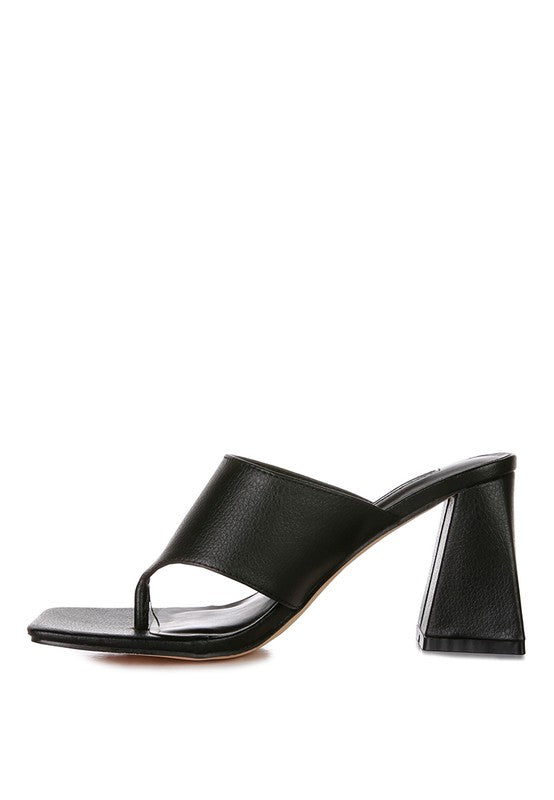 Block Heel Thong Sandals