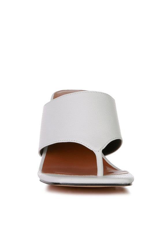 Block Heel Thong Sandals