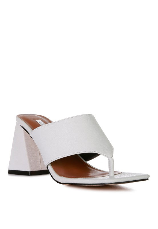 Block Heel Thong Sandals