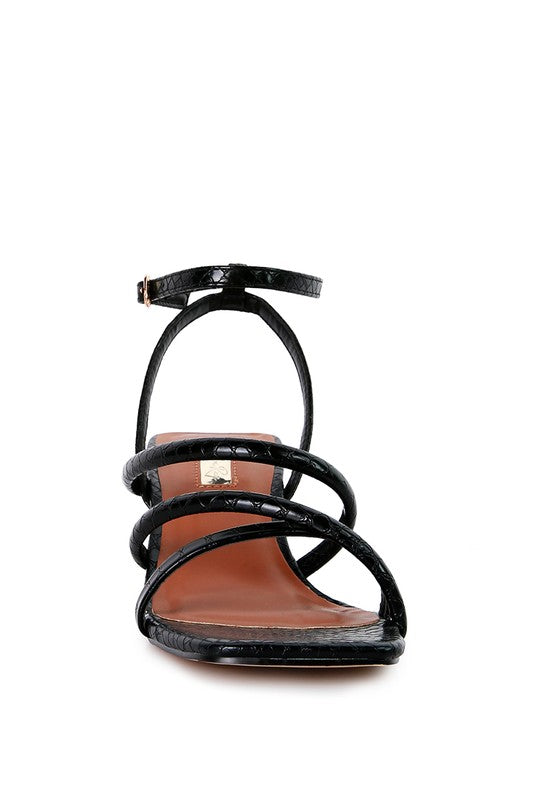 Ankle-Strap Block-Heel Sandals