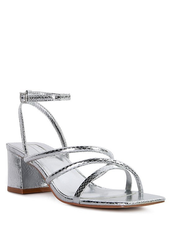 Ankle-Strap Block-Heel Sandals