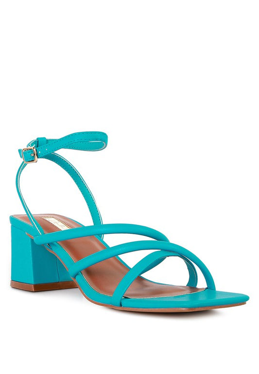 Ankle-Strap Block-Heel Sandals