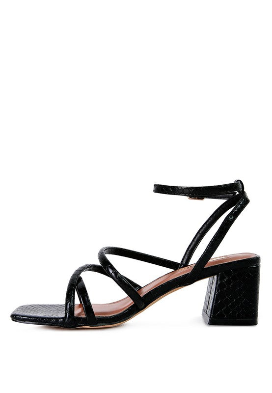 Ankle-Strap Block-Heel Sandals