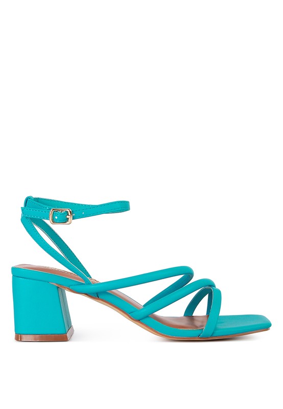 Ankle-Strap Block-Heel Sandals