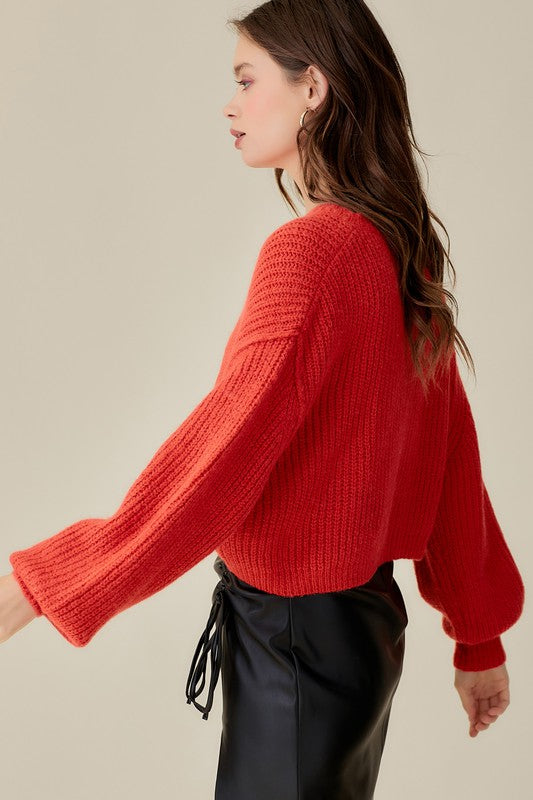 Round Neck Crop Sweater