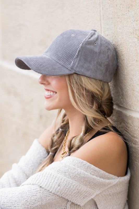 Corduroy Boyfriend Cap