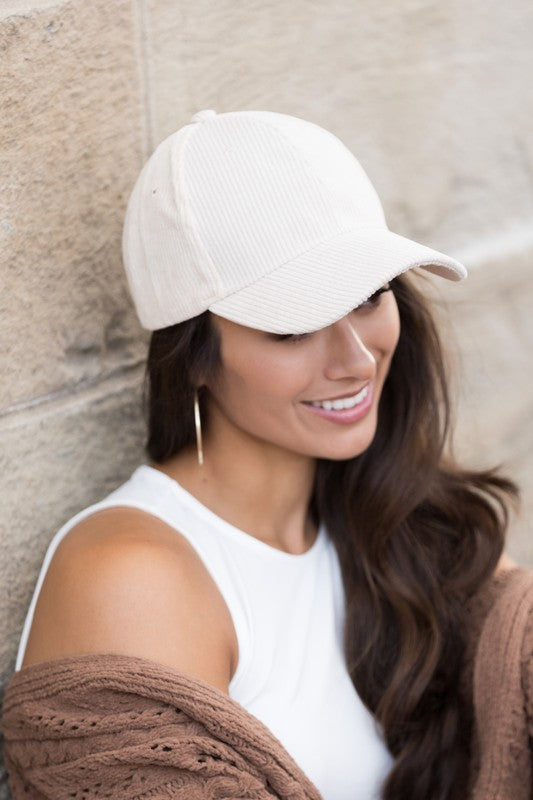 Corduroy Boyfriend Cap