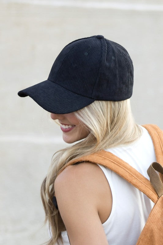 Corduroy Boyfriend Cap