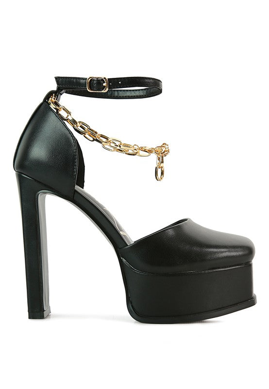 Ankle Chain Platform Sandals