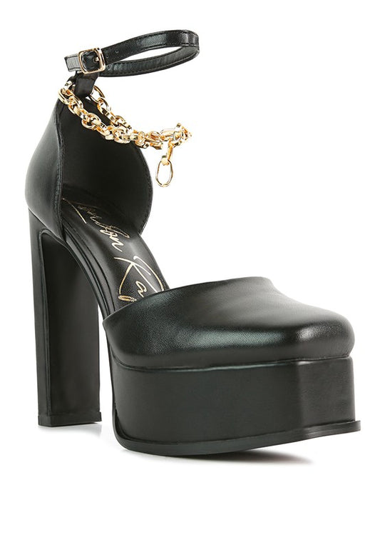Ankle Chain Platform Sandals