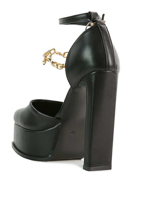 Ankle Chain Platform Sandals