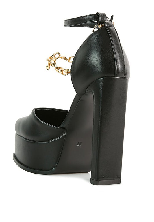 Ankle Chain Platform Sandals