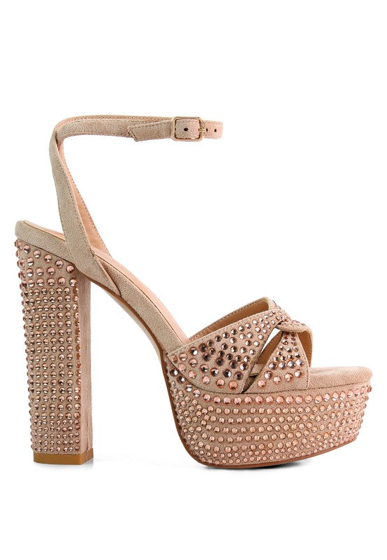 Microfiber Studded Sandals