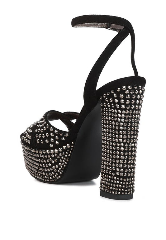 Microfiber Studded Sandals