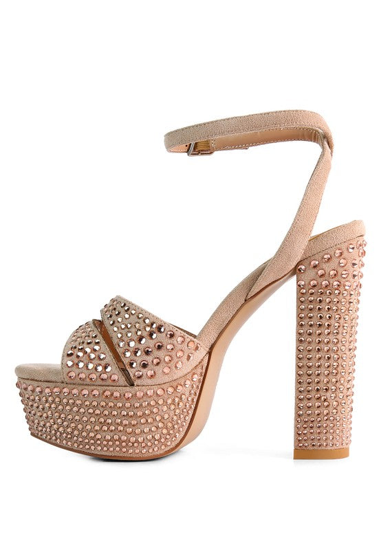 Microfiber Studded Sandals