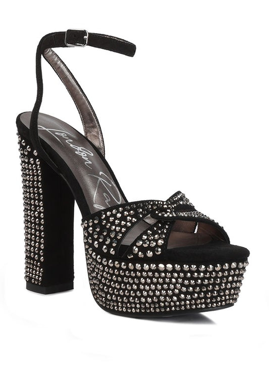 Microfiber Studded Sandals