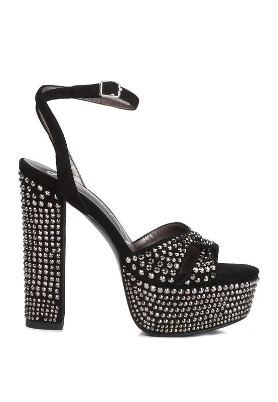 Microfiber Studded Sandals