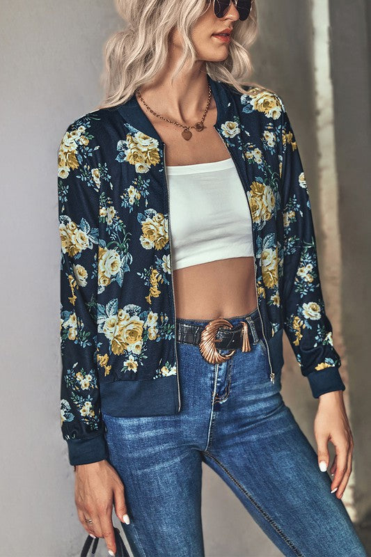 Printed Bomber Jacket