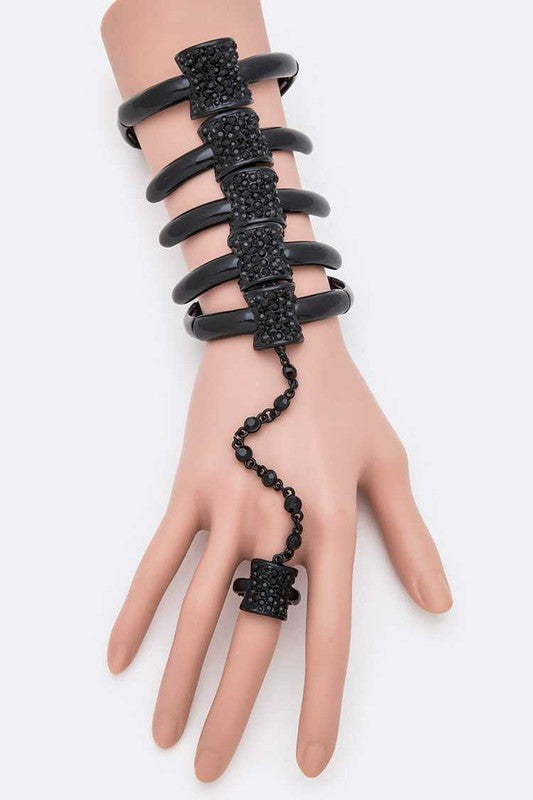 Skeleton Statement Ring Bracelet