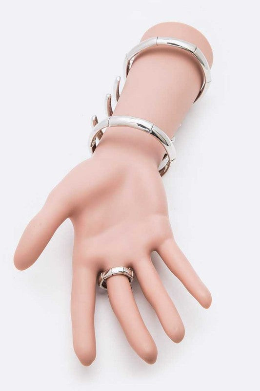 Skeleton Statement Ring Bracelet