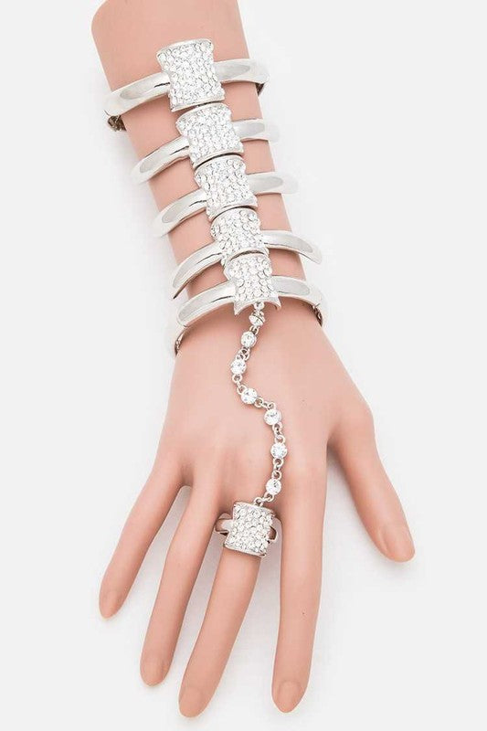 Skeleton Statement Ring Bracelet
