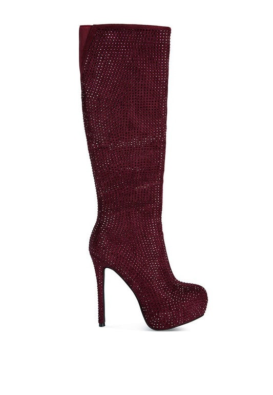 Rhinestone Stiletto Boots
