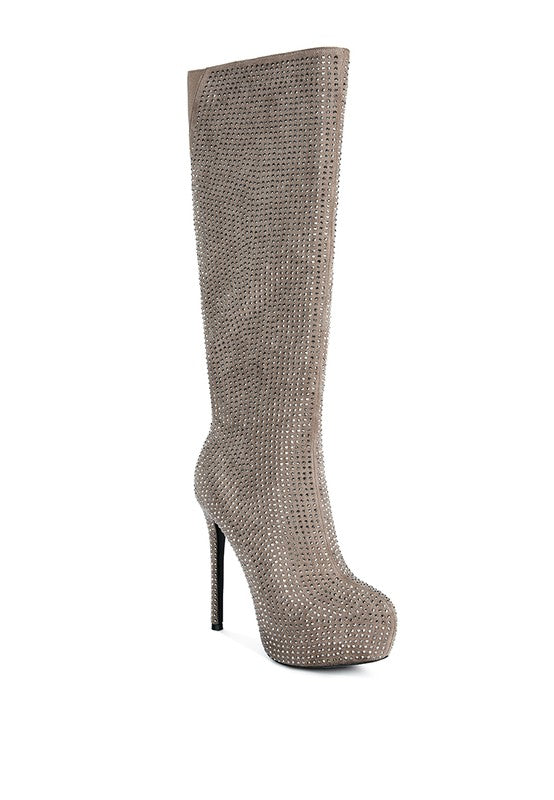 Rhinestone Stiletto Boots