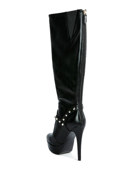 Stiletto Mid Calf Boots