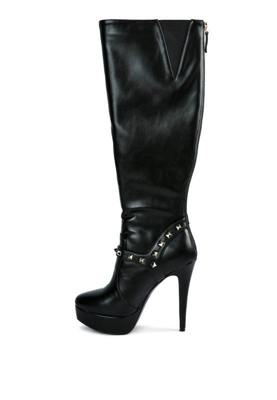 Stiletto Mid Calf Boots