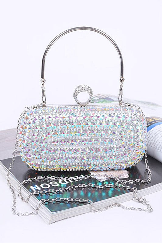 Crystal Box Clutch Handbag