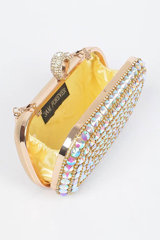 Crystal Box Clutch Handbag