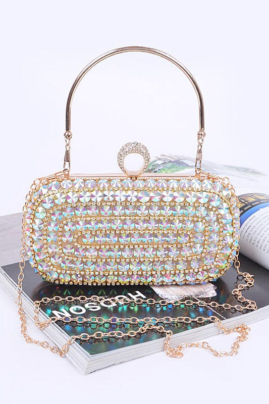 Crystal Box Clutch Handbag