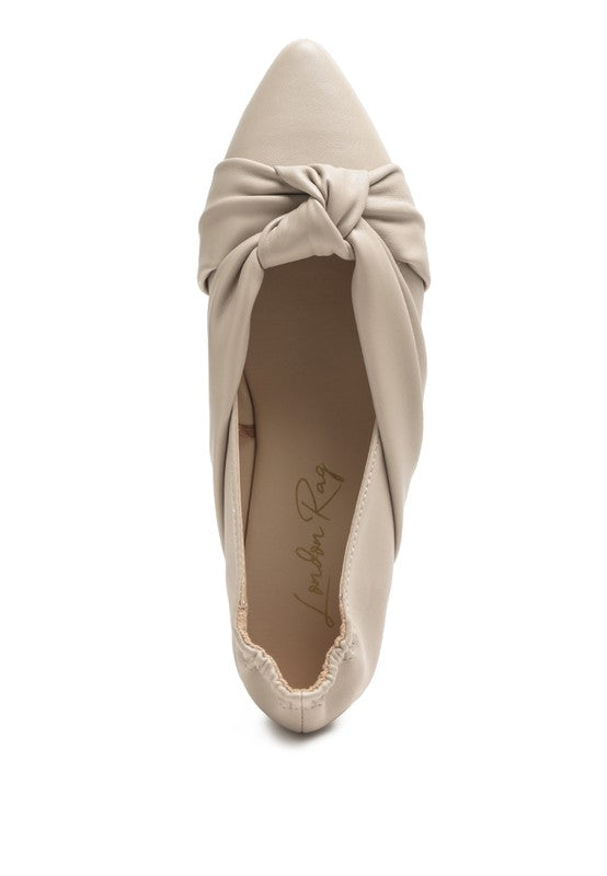 Knot Elasticated Ballet Flats