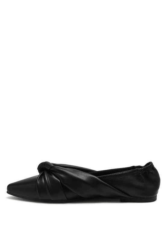 Knot Elasticated Ballet Flats